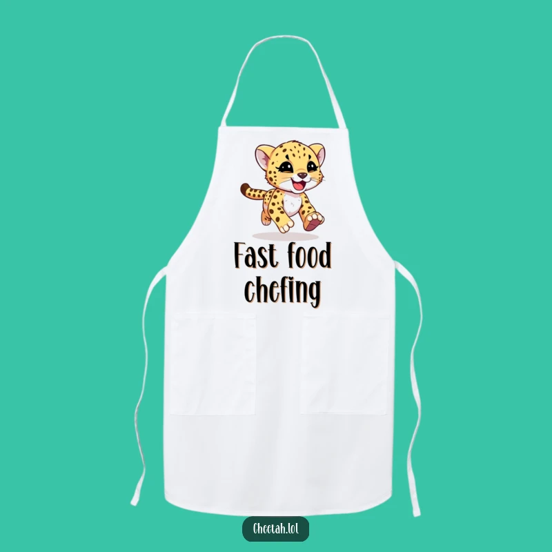 Funny Cheetah Cub Apron - Kitchen Fun with Zesty Speed Gift