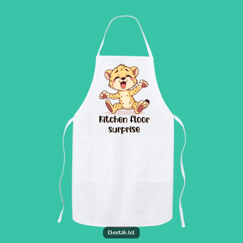 Funny Cheetah Apron: Chef's Tripping Animal Kitchen Protection