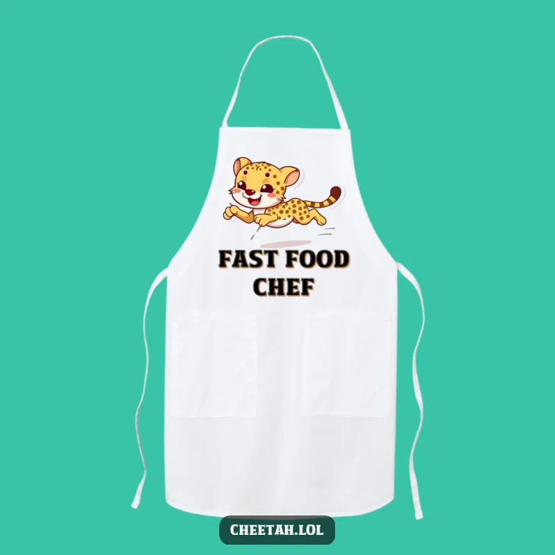 Funny Cheetah Sprint Apron: Cook with Speed and Hilarious Grace