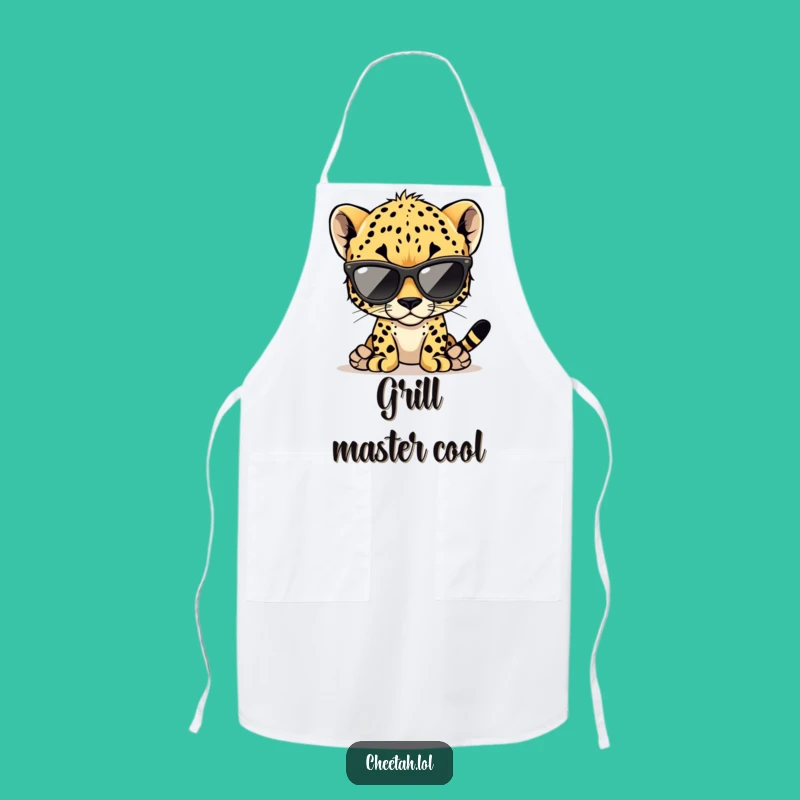 Funny Cheetah Cub Apron: Chef's Cool Cub Kitchen Wear