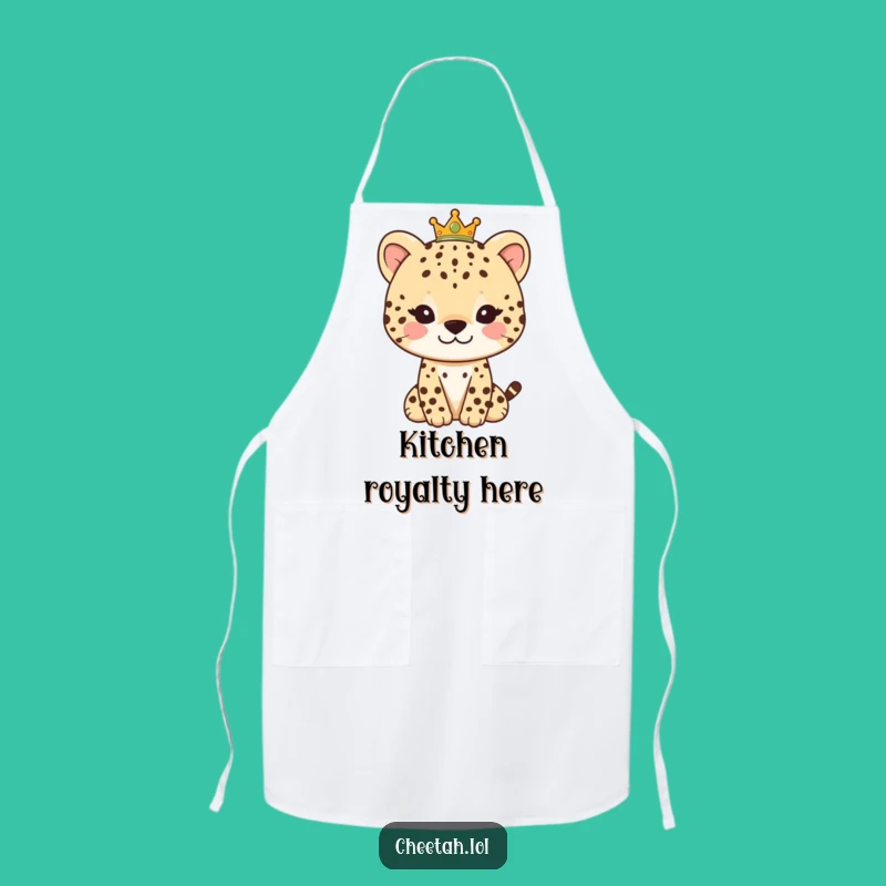 Funny Royal Cheetah Apron: Cook with Gentle Authority