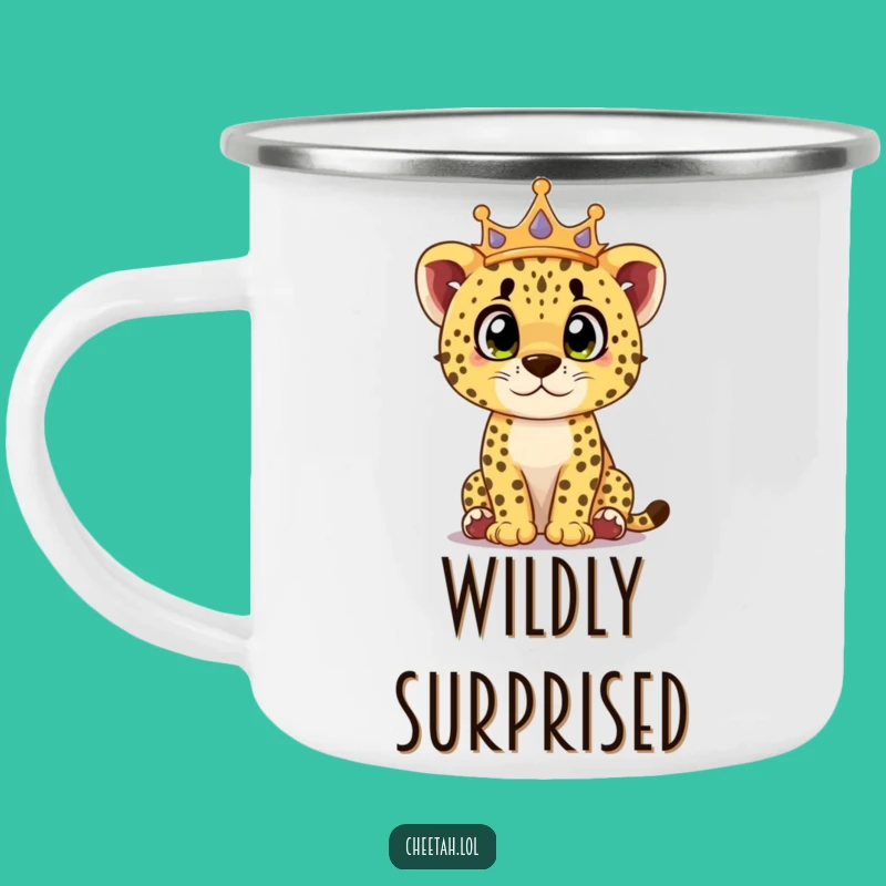 Funny Cheetah Cub Camping Mug: Embrace Surprise on Your Adventures