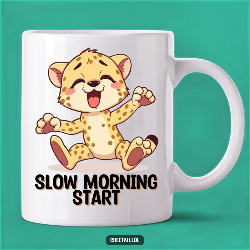 Funny Cheetah Mug: Tripping Animal Lover Gift for Clumsy Comedy Fans