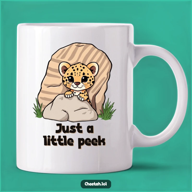 Funny Cheetah Cub Peekaboo Mug Gift - Adorable Animal Humor