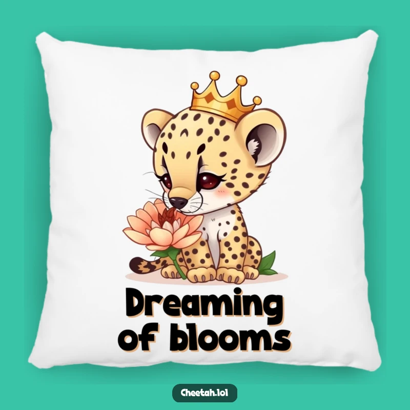 Funny Cheetah Cub Crown Pillow: Cozy Sniffer Snuggler, Perfect Funny Gift