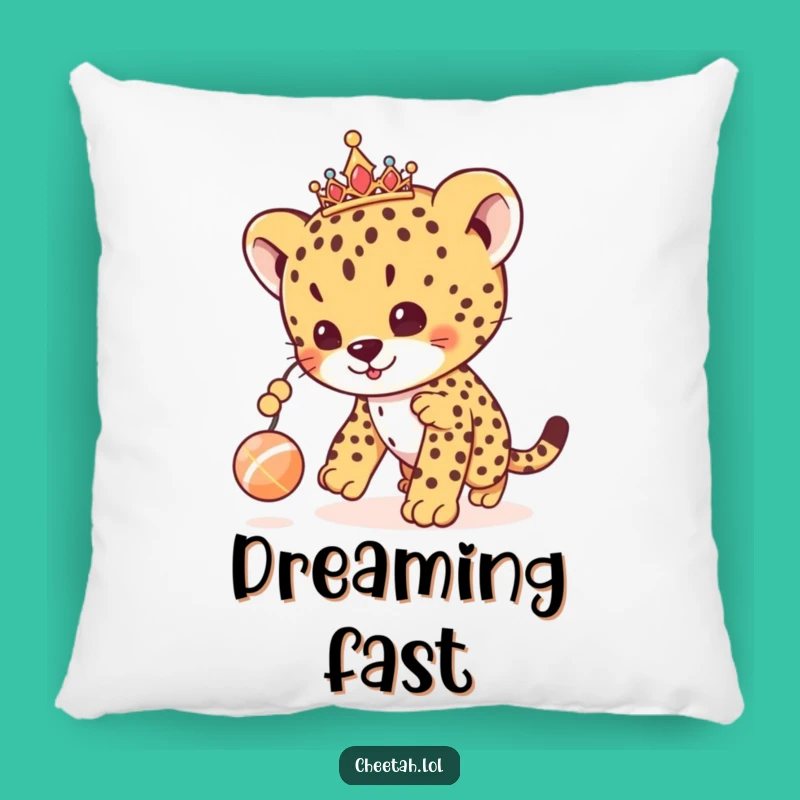 Funny Cheetah Cub Pillow: Cozy Comfort with Royal Playfulness
