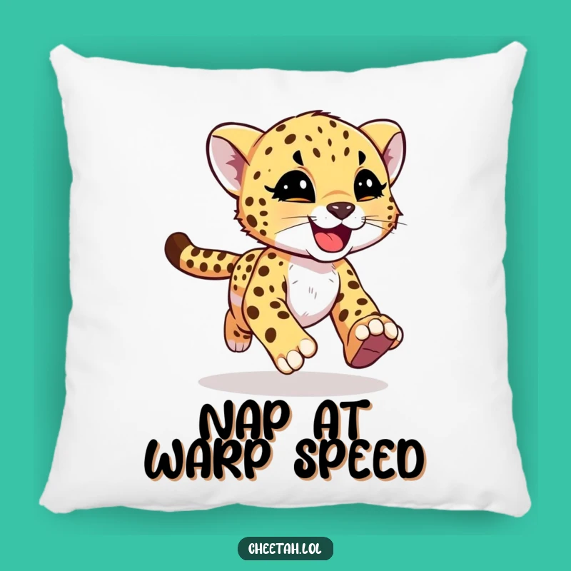 Funny Cheetah Cub Pillow - Soft Comfort with Energetic Flair Gift