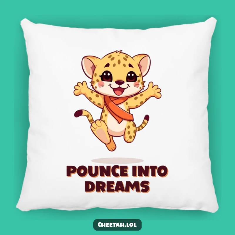 Funny Cheetah Cub Sash Pillow: Cozy Dancer Snuggler, Perfect Funny Gift