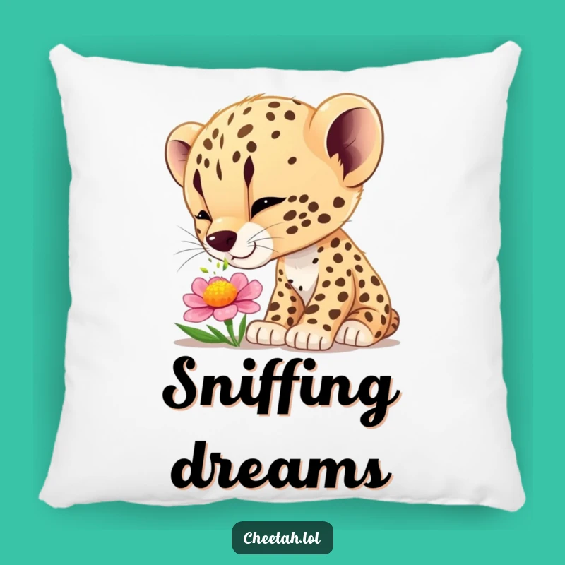 Funny Cheetah Cub Wonder Pillow - Cozy Comfort for the Curious Mind