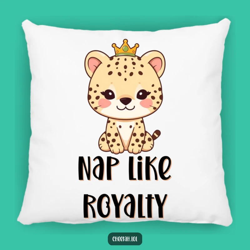 Funny Royal Cheetah Pillow: Gentle Comfort with Regal Charm
