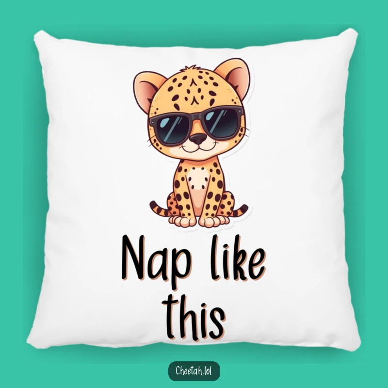 Funny Kawaii Cheetah Pillow: Cozy Up with this Cool Cat Design