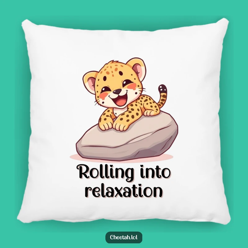 Funny Cheetah Cub Slide Pillow - Cozy Joyful Comfort, Perfect Gift
