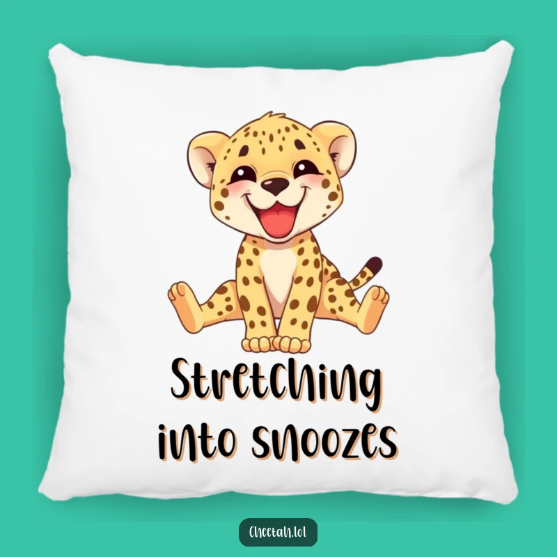 Funny Cheetah Cub Pillow: Cozy Stretching Animal Cushion Gift