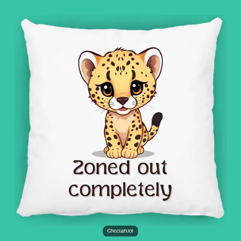 Funny Cheetah Cub Speeding Blur Pillow: Comfy Chaos for Your Couch