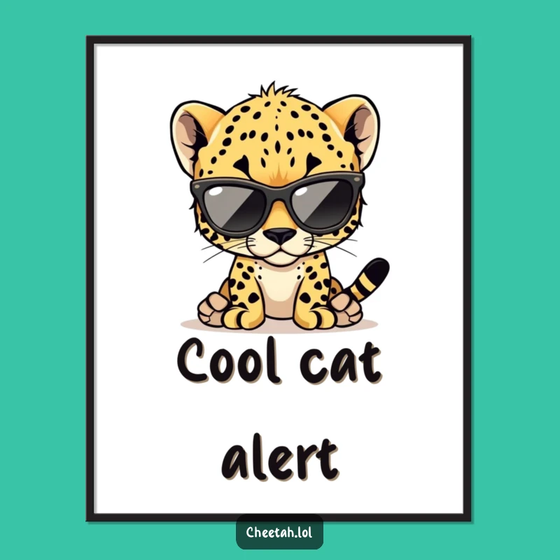 Funny Cheetah Cub Digital Art: Instant Cool Cub Download for Style