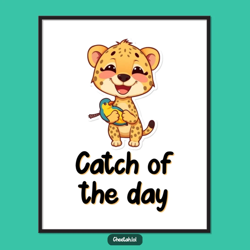 Funny Cheetah Digital Art: Instant Hilarious Decor, Perfect Printable Funny Gift