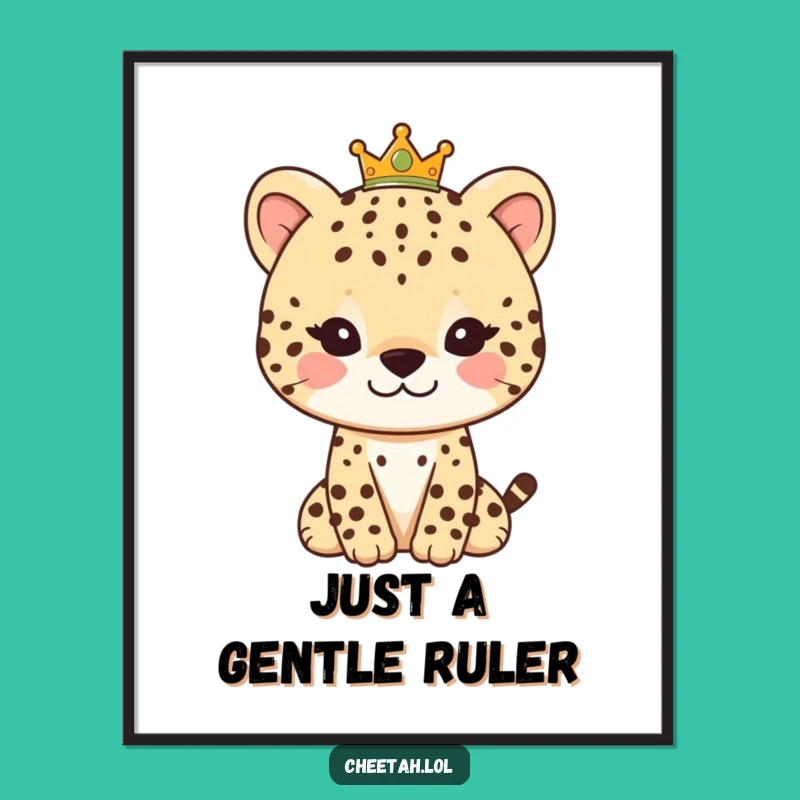 Funny Royal Cheetah Digital Art: Instant Regal Decor