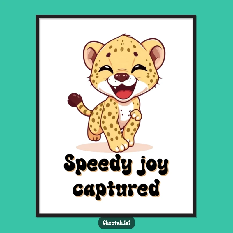 Funny Cheetah Cub Joyful Tail Chase Digital Art - Instant Laughs