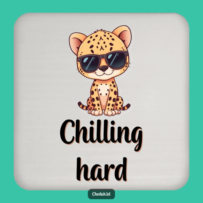 Funny Kawaii Cheetah Coaster: Protect Surfaces with Cool Style