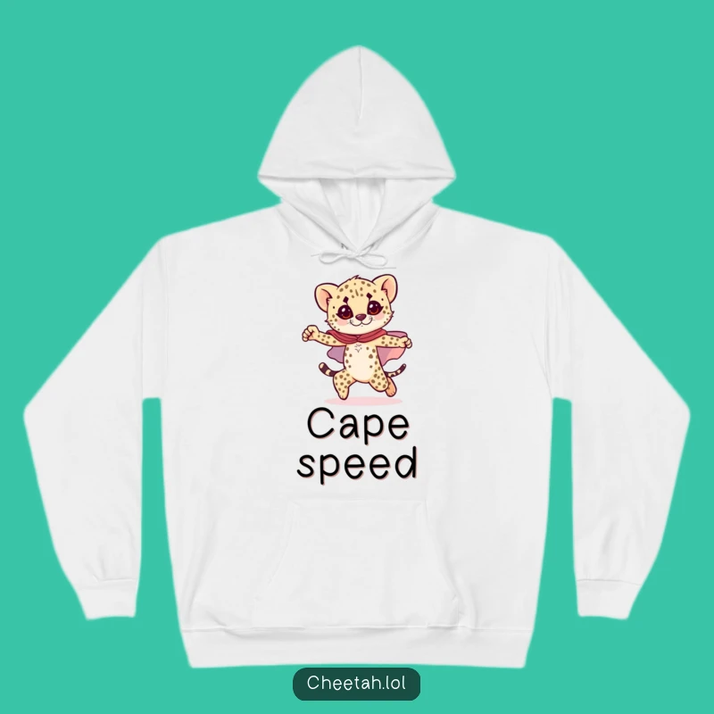 Cozy Funny Cheetah Cub Hoodie: Heroic Comfort, Bold Style, Perfect Gift