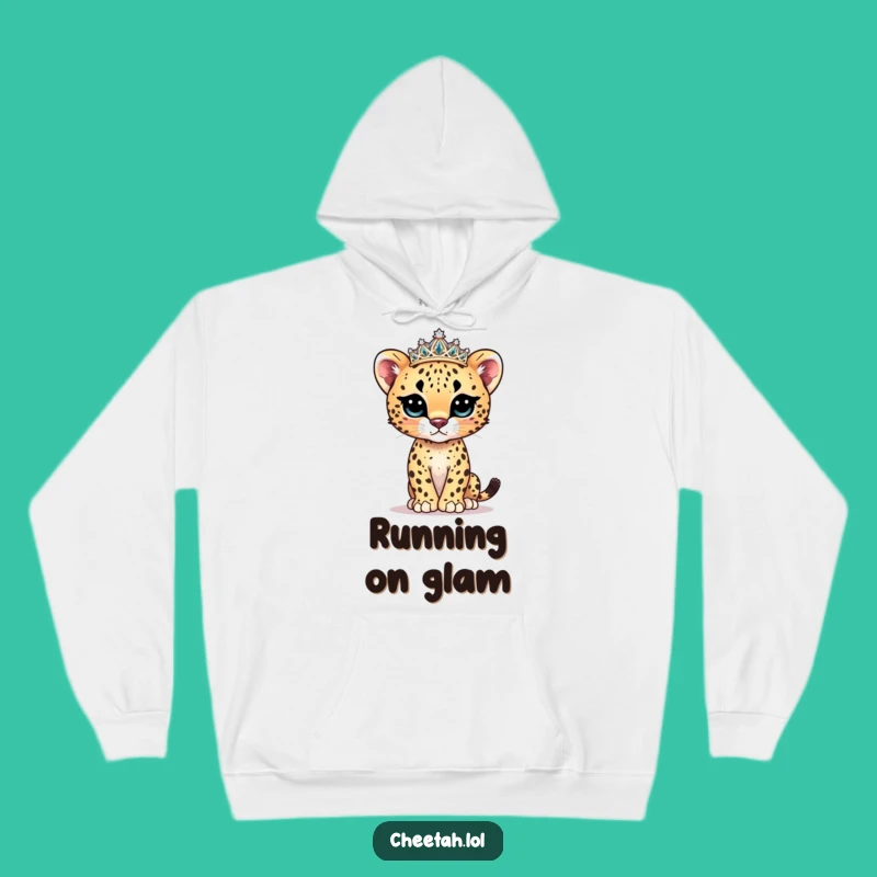 Funny Cheetah Cub Model Hoodie - Cozy Up in Regal Animal Style