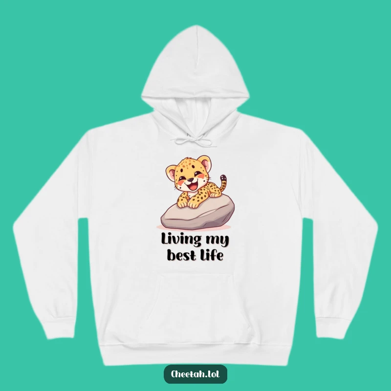 Funny Cheetah Cub Slide Hoodie - Cozy Fun & Adventure, Perfect Gift
