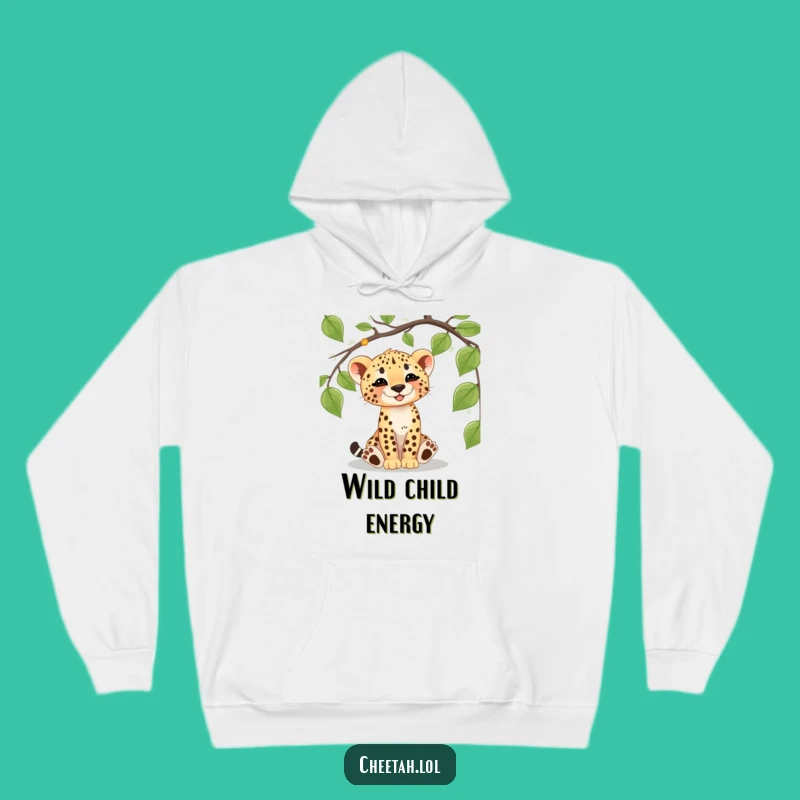 Funny Cheetah Cub Vine Hoodie: Cozy Up with Playful Adventure