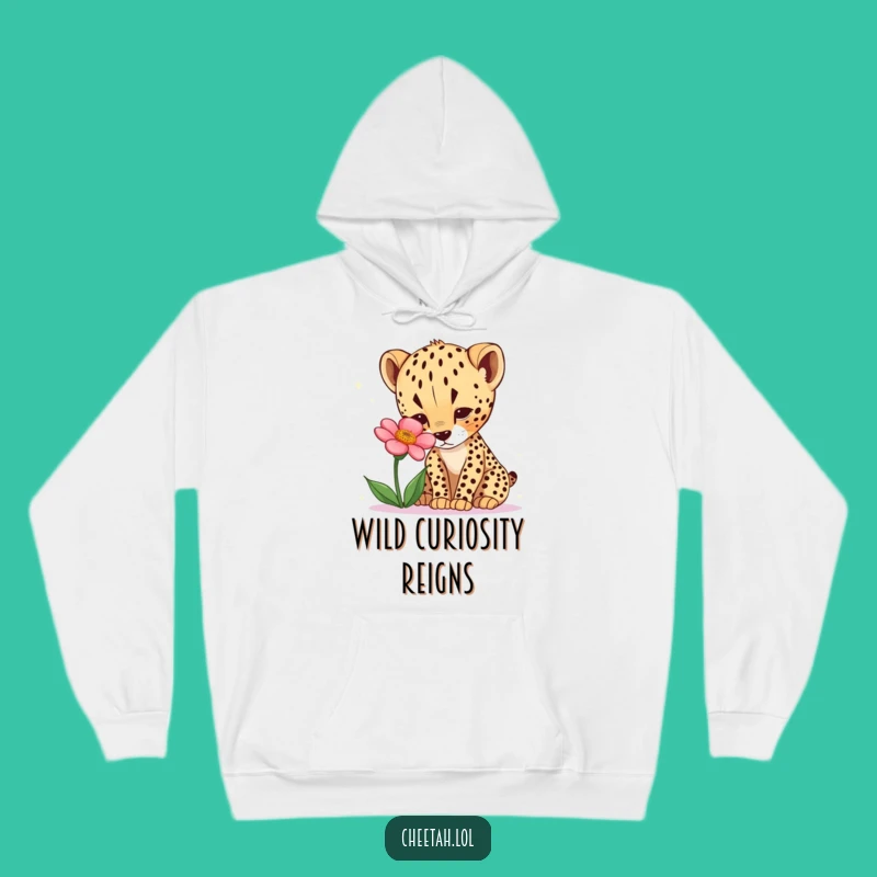 Funny Curious Cheetah Cub Desert Hoodie - Cozy Exploration Wear!