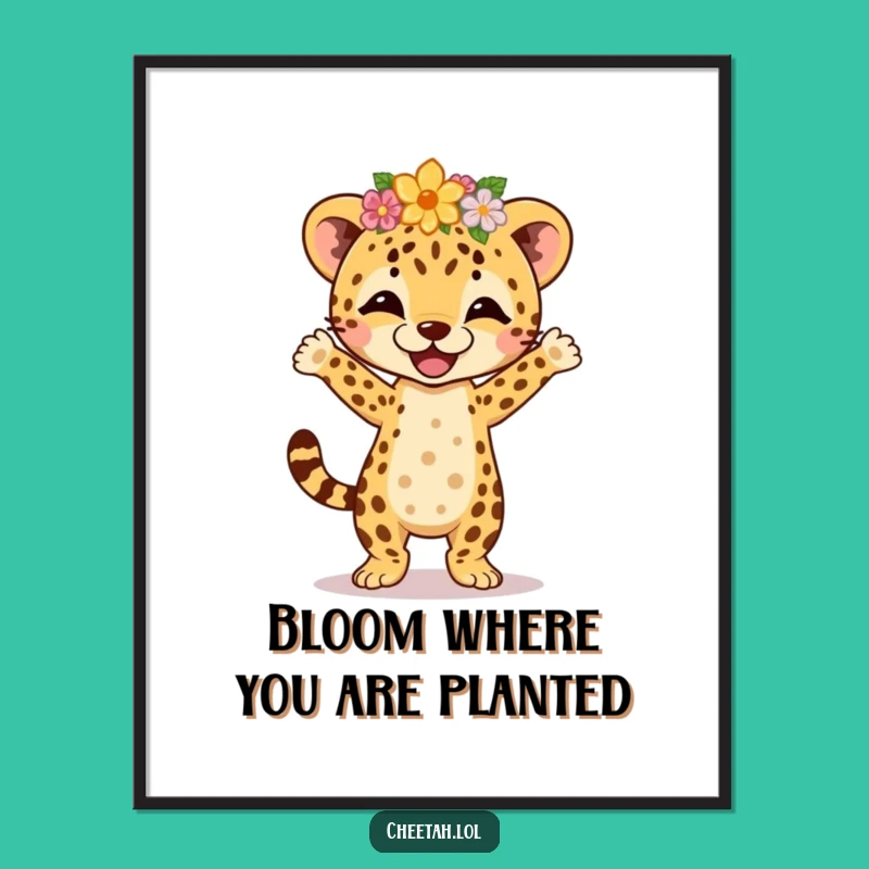 Free Printable Cheetah Wall Art: Joyful Jig Downloadable Art for Happy Spaces