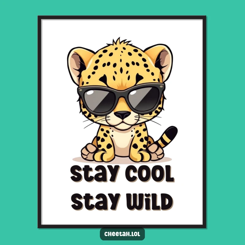 Cool Cheetah Cub Art - Free Printable Download for Stylish Decor!