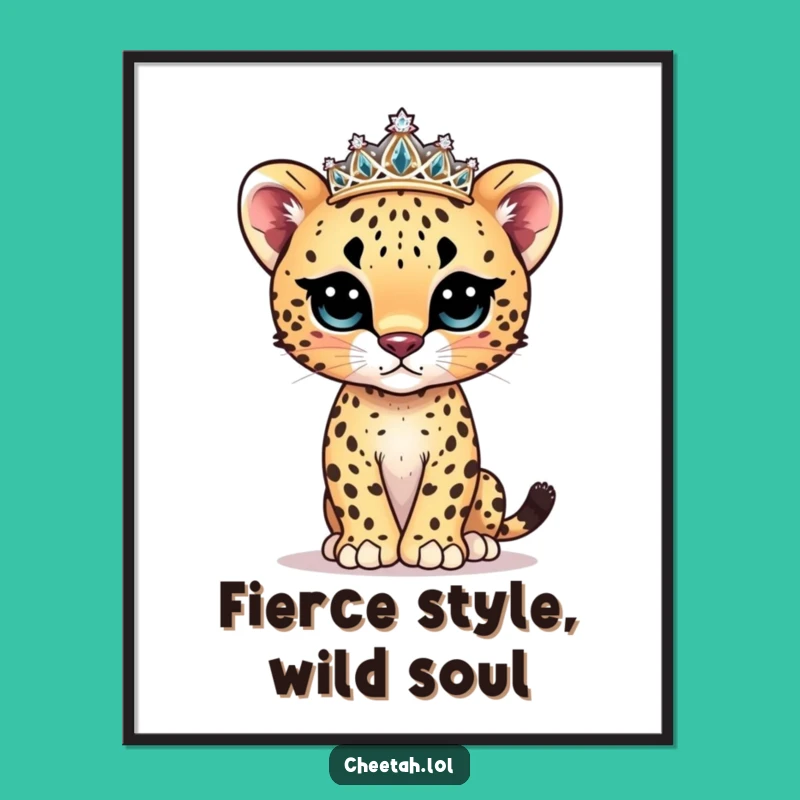 Funny Free Printable Wall Art: Cheetah Diva - Glamorous Downloadable Decor