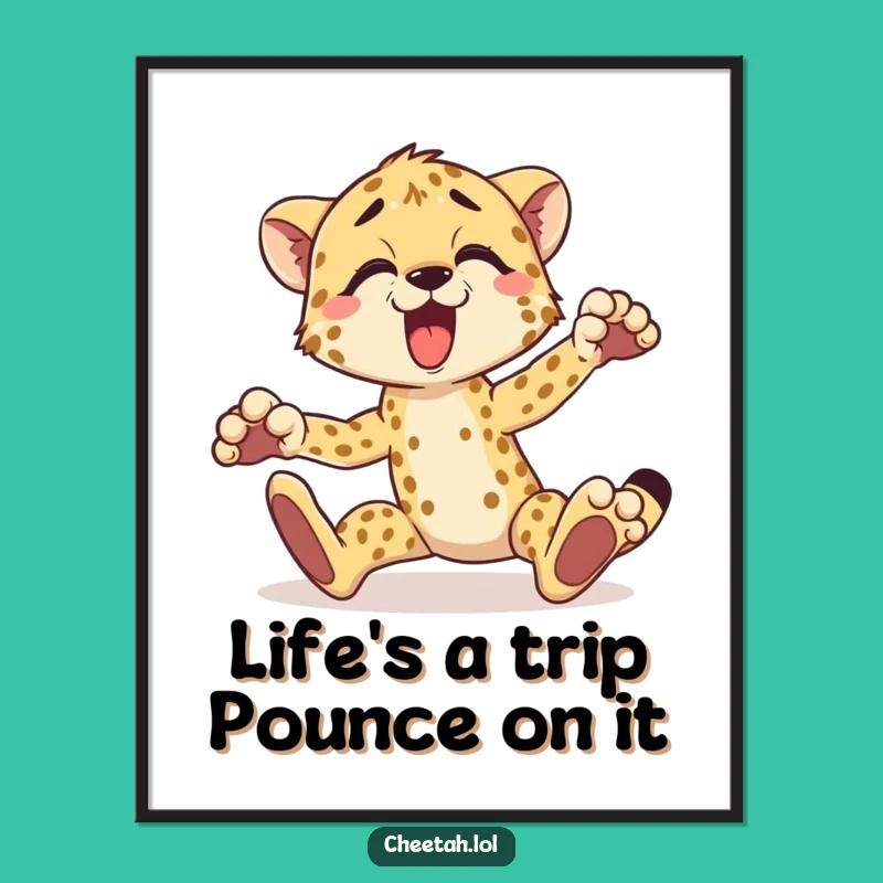 Funny Cheetah Art - Free Printable Download for Wild Decor!