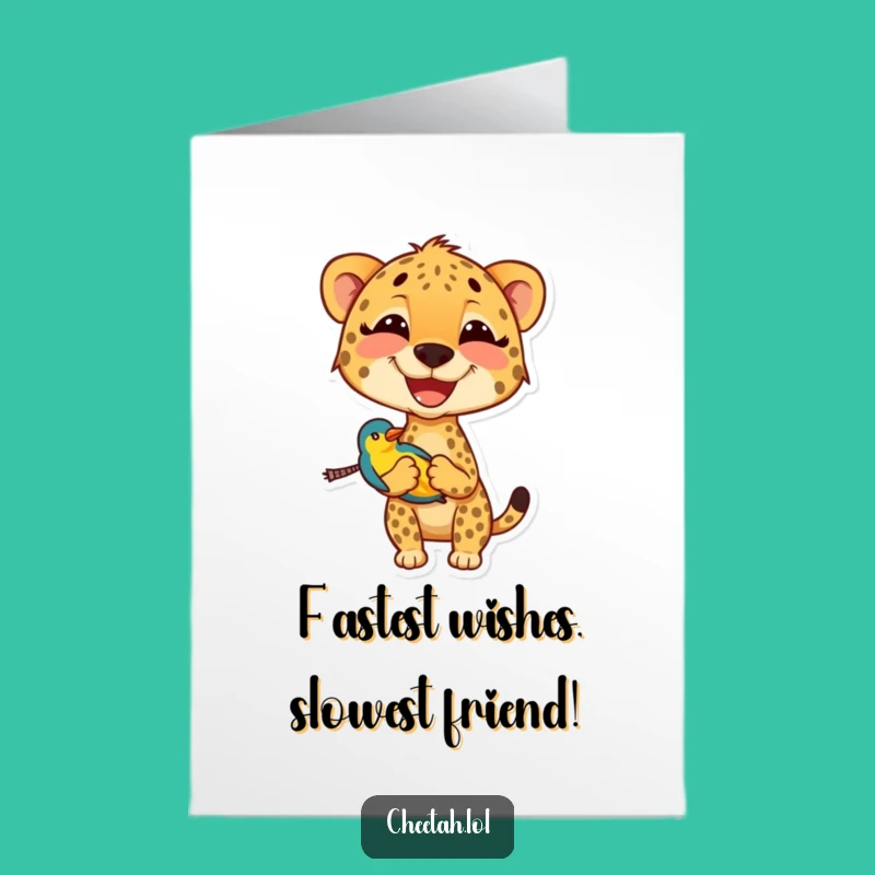 Free Printable Cheetah Birthday Card: Funny Downloadable Gift for Animal Lovers