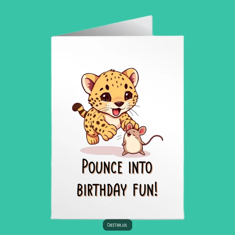Playful Cub Birthday Card: Free Printable - Cute & Funny Downloadable Gift