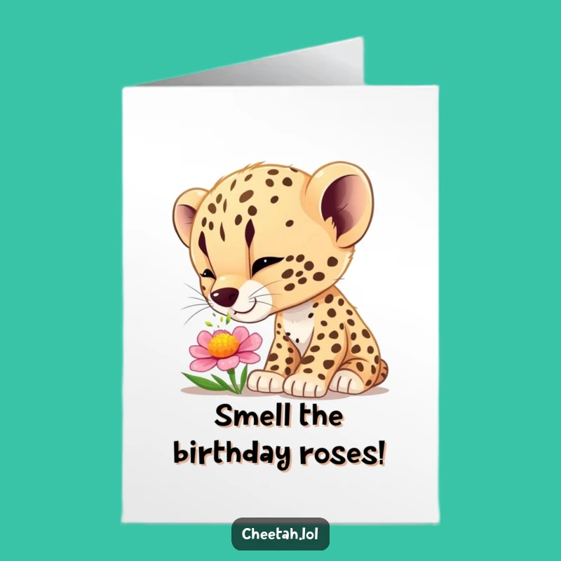 Free Printable Birthday Card: Curious Cub Funny Downloadable Gift for a Wonderful Day