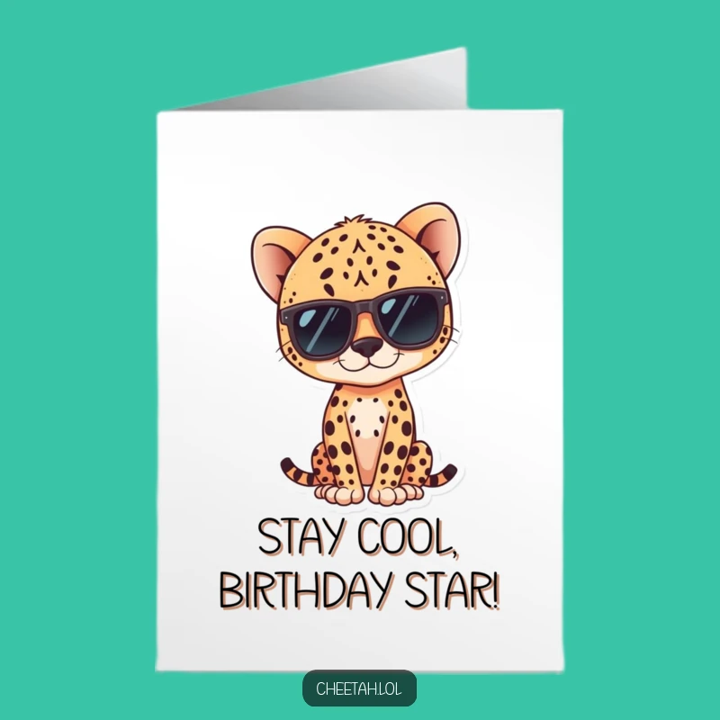 Cool Cheetah Birthday Card: Free Printable - Stylish & Funny Downloadable Gift