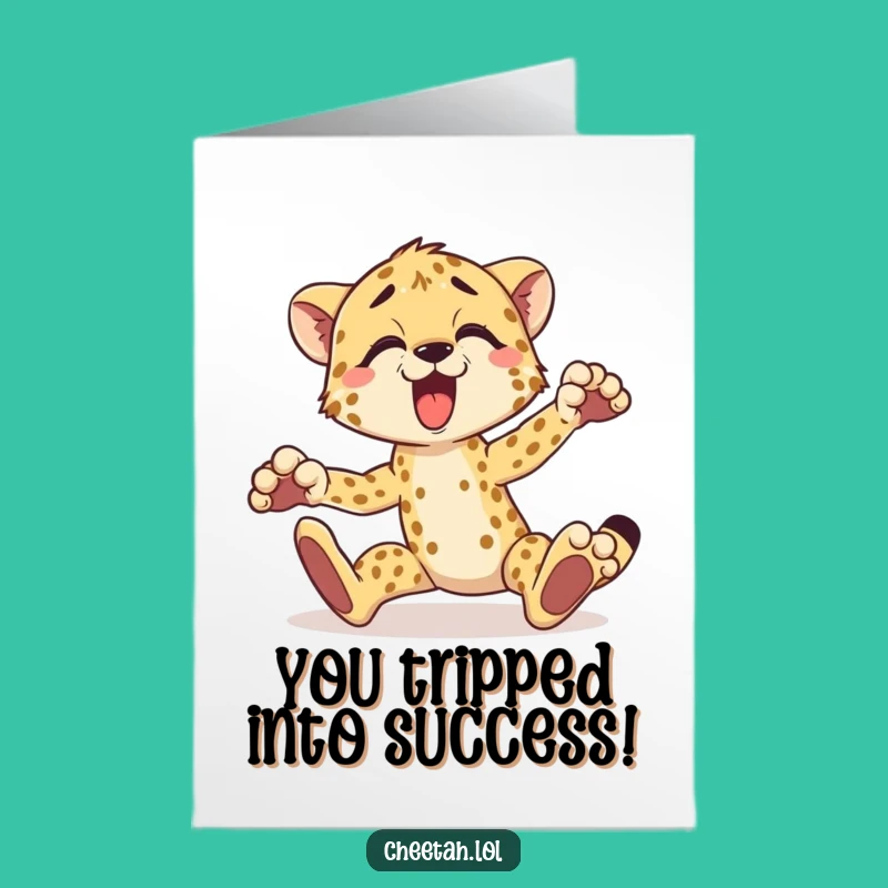Cheetah Congrats Card - Free Printable for Mishap Victories!
