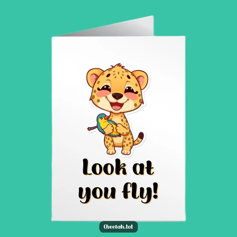 Free Printable Cheetah Card: Hilarious Congratulations Downloadable Gift