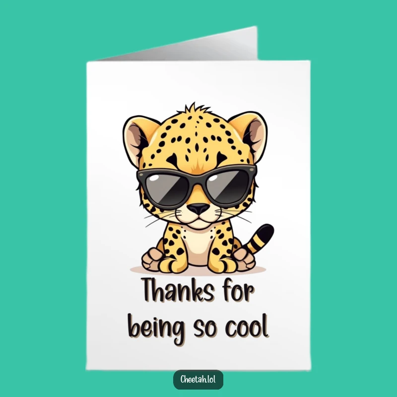 Cool Cheetah Cub Thank You Card - Free Printable for Laid-Back Thanks!