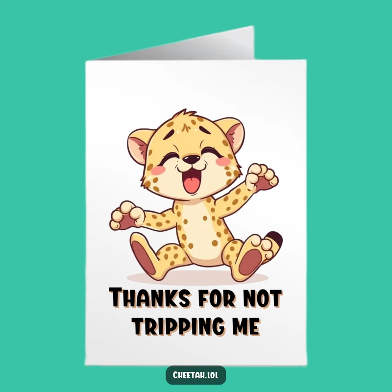 Funny Cheetah Thank You Card - Free Printable for Graceful Thanks!