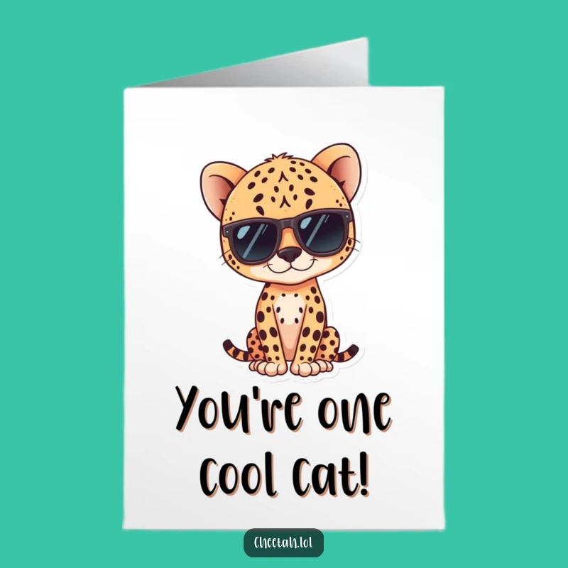 Free Printable Thank You Card: Cool Cheetah - A Hip & Funny Downloadable Gesture