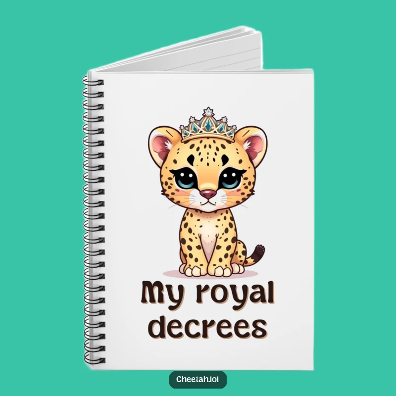 Funny Cheetah Cub Model Notebook - Jot Down Your Fabulous Ideas
