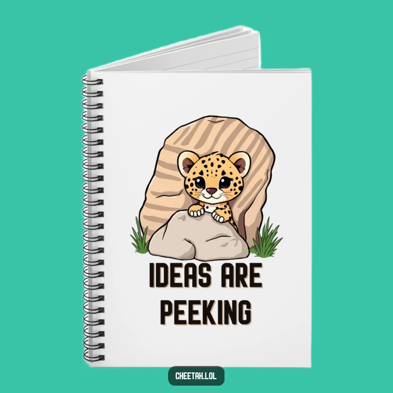 Funny Cheetah Cub Notebook - Jot Down Ideas with Animal Humor Gift