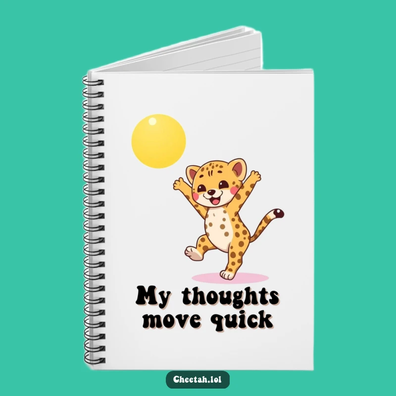 Funny Cheetah Cub Notebook: Jot Down Ideas with Cartwheeling Flair