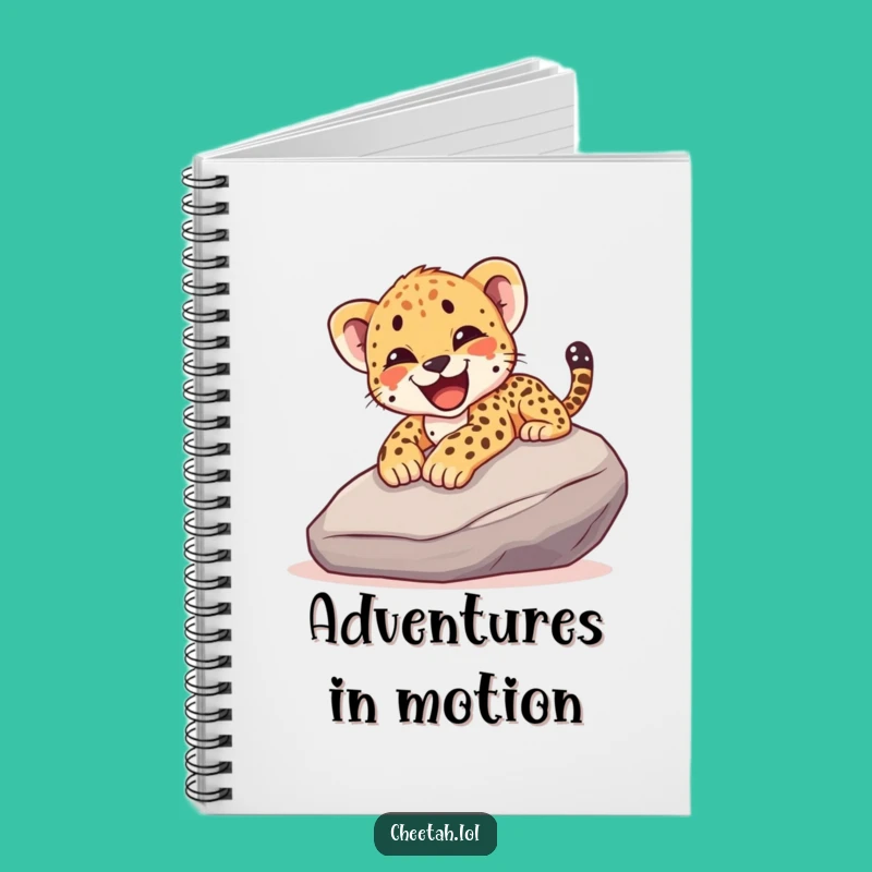 Funny Cheetah Cub Slide Notebook - Journal Your Adventures, Perfect Gift