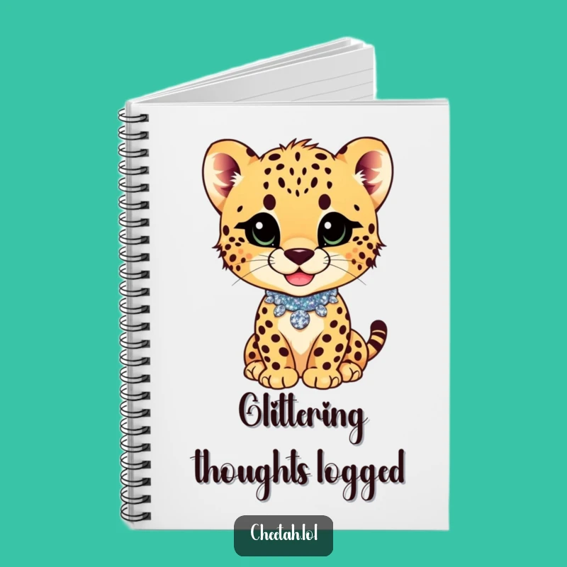 Funny Cheetah Cub Smirk Collar Notebook: Jot Down Bold Ideas Gift