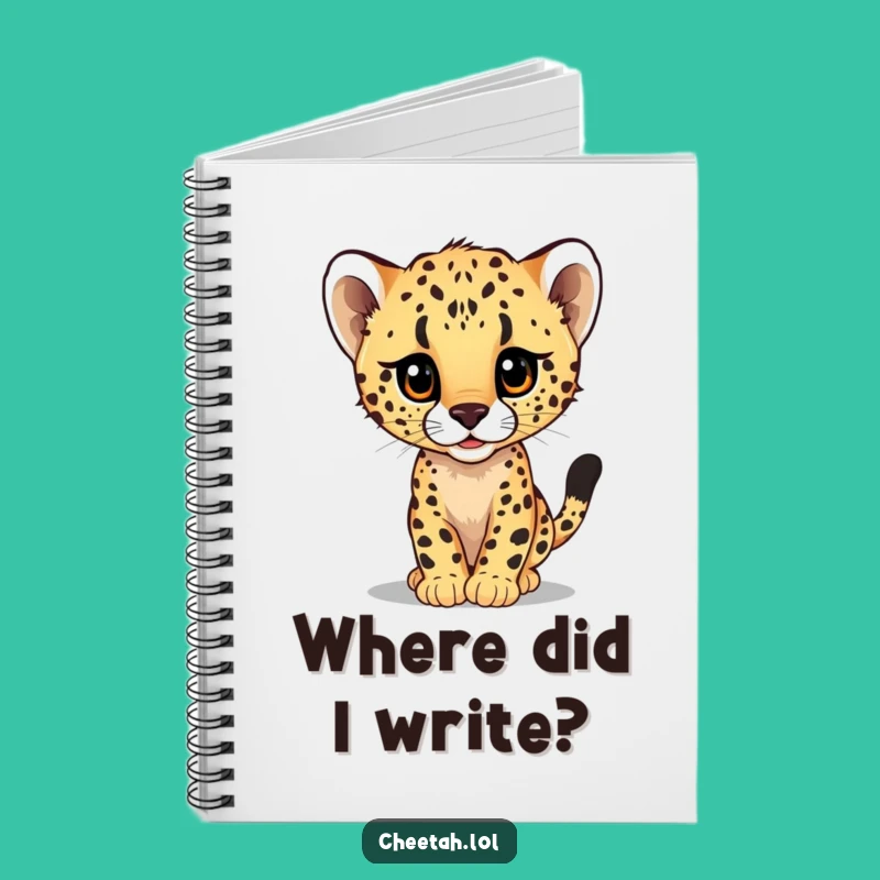 Funny Cheetah Cub Speeding Blur Notebook: Capture Fast Ideas