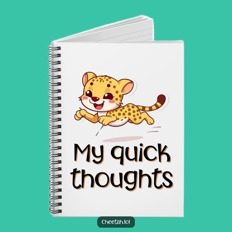 Funny Cheetah Sprint Notebook: Jot Down Ideas with Wild Flair