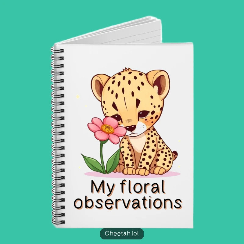 Funny Curious Cheetah Cub Nature Notebook - Journal Your Discoveries!