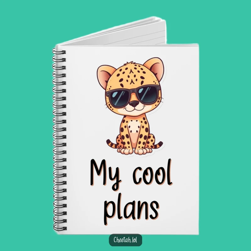 Funny Kawaii Cheetah Notebook: Jot Down Notes with Cool Flair